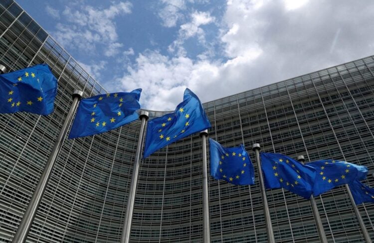 The headquarters of the European Union in Brussels, where Afghanistan diplomats held meetings on policy toward the Taliban. (Photo credit: REUTERS)