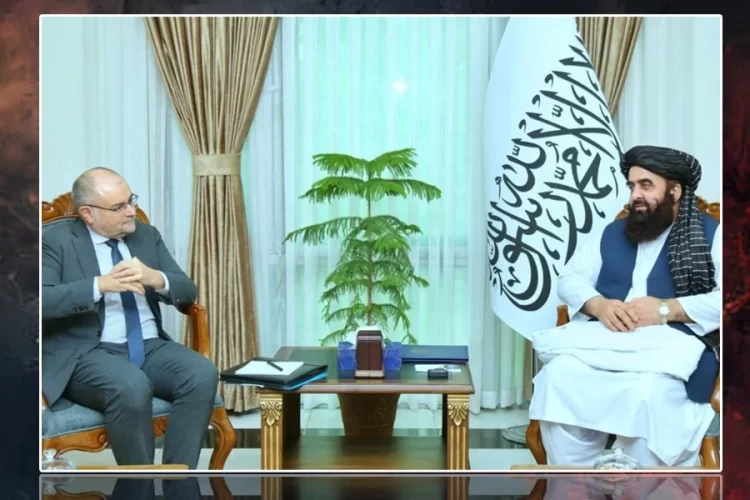 A European official meets with a senior Taliban representative in Kabul, reflecting the EU's ongoing engagement without formal recognition. (Photo credit: Social Media)