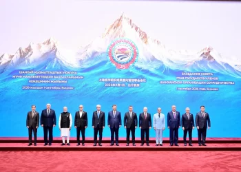 Leaders of the Shanghai Cooperation Organisation member states attend the SCO summit in Bishkek, Kyrgyzstan. (Photo: @CMShehbaz)