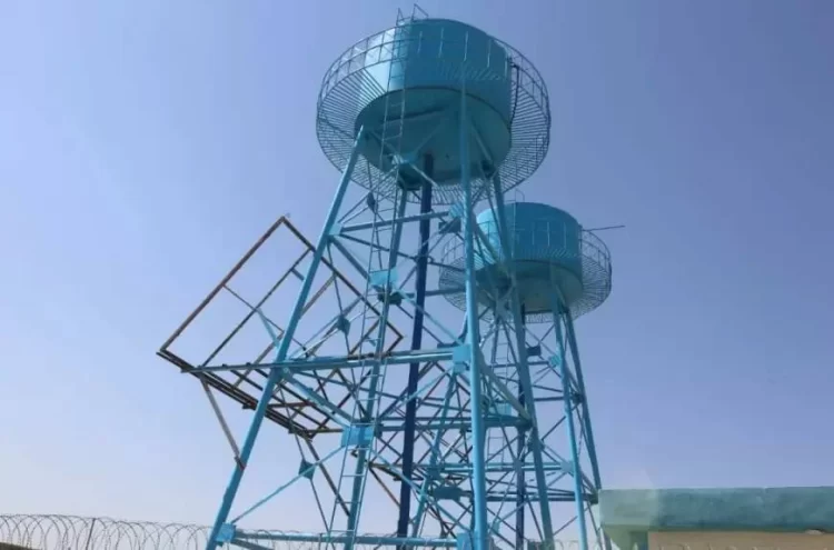 A water reservoir in Parwan as UNICEF-funded reconstruction of four water supply networks begins in the province. (Photo credit: BAKHTAR)