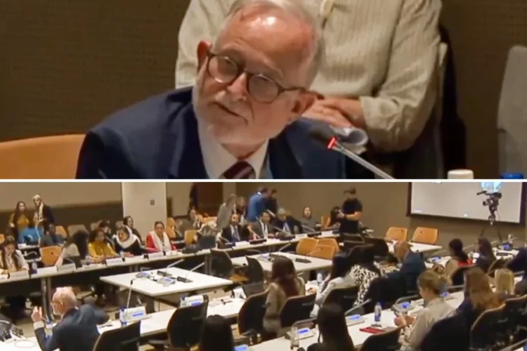 Richard Bennett, the UN Special Rapporteur on human rights in Afghanistan, speaks at a sideline meeting during the UN General Assembly's 81st session. (Photo credit: UN)