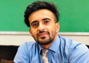 Shakib Ahmad Nazari, a local journalist for Japan’s NTV television channel in Afghanistan, is pictured in a room. (Photo credit: AFJC)