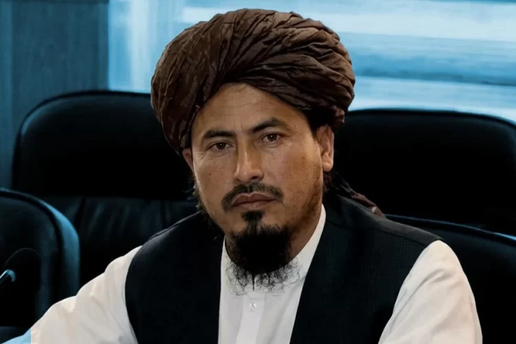 A Taliban official identified as the provincial finance chief sits during an official meeting in Takhar province. (Photo credit: Social Media)