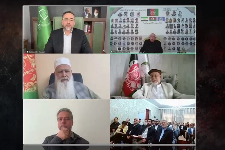 Anti-Taliban figures and supporters take part in a virtual meeting marking the anniversary of Ahmad Shah Massoud's assassination. (Photo credit: Afghanistan International)