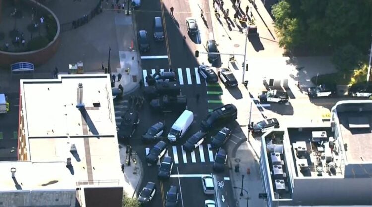 An aerial view of the shooting scene in Minneapolis, Minnesota (Photo: CNN)
