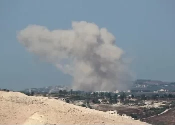 Smoke rises following an Israeli airstrike in southern Lebanon. (Reuters)