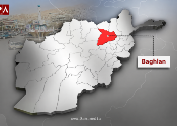 Baghlan province highlighted red in Afghanistan map