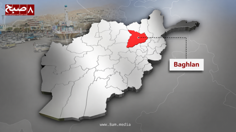 Baghlan province highlighted red in Afghanistan map