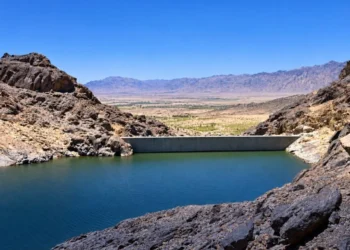 A dam in Afghanistan as the International Organization for Migration implements projects to reduce the risks of natural disasters. (Photo credit: IOM)