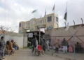 The border gate at the Chaman-Spin Boldak crossing between Afghanistan and Pakistan, where alternative routes are used for cross-border travel. (Photo credit: Social Media)