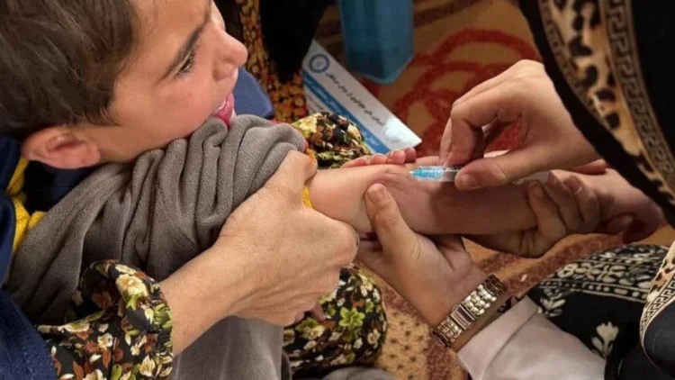 A child receives a vaccine injection during a vaccination campaign. (Photo credit: Social media)
