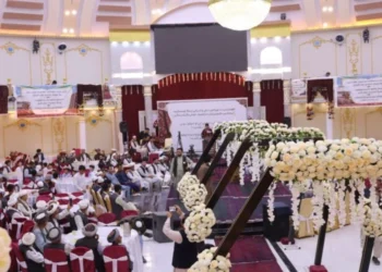 People attend a ceremony marking Turkmen National Language Day in Faryab province (Photo: Exclusive)