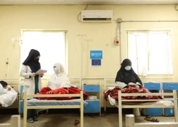 A female ward at the Infectious Diseases Hospital in Kunduz, where patients receive free medical care with support from the World Health Organization. (Photo credit: WHO)