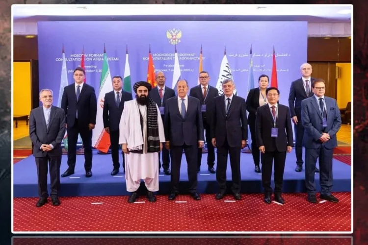 Delegates from participating countries pose for a group photo at the Moscow Format consultations on Afghanistan in Moscow. (Photo credit: Social Media)