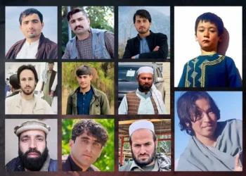 A collage of portraits shows some of the people killed in recent mysterious incidents across Afghanistan. (Photo credit: Social Media)