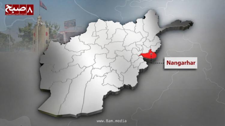 Nangarhar province highlighted red in Afghanistan map