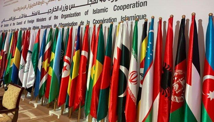 flags of OIC members displayed (Photo: moderndiplomacy)