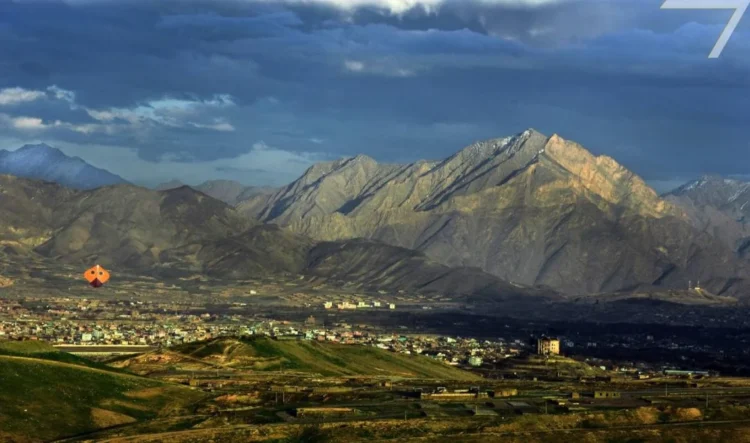 Aerial view of Omid-e Sabz Township in western Kabul, where residents face pressure from the Taliban and possible evacuation. (Photo credit: Zawia Media)