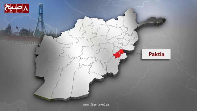 Paktia province highlighted red in Afghanistan map