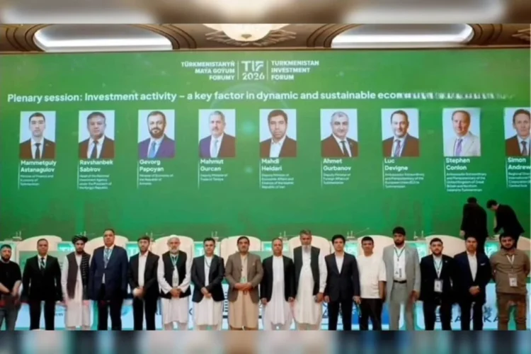 A Taliban Chamber delegation attends the Third Turkmenistan Investment Forum in Ashgabat. (Photo credit: @bnadari1)
