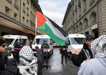 ۱۸ پولیس در درگیری تجمع طرفداران فلسطین در سویس زخمی شدند
