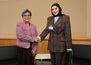 وزیر دولت قطر در امور همکاری‌های بین‌المللی با رییس یوناما دیدار کرد