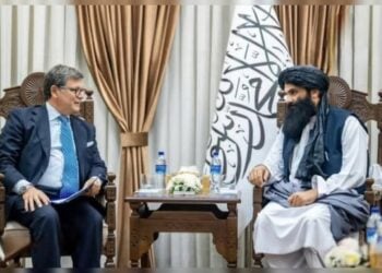 سراج‌الدین حقانی با کاردار اتحادیه اروپا در افغانستان دیدار کرد