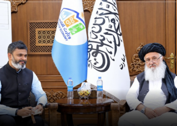 وزیر اقتصاد طالبان با کاردار سفارت هند در کابل دیدار کرد
